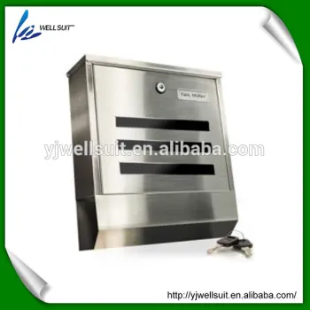 stainless steel wall mounted mailbox letterbox postbox newspaper holder