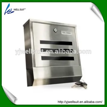 stainless steel wall mounted mailbox letterbox postbox newspaper holder