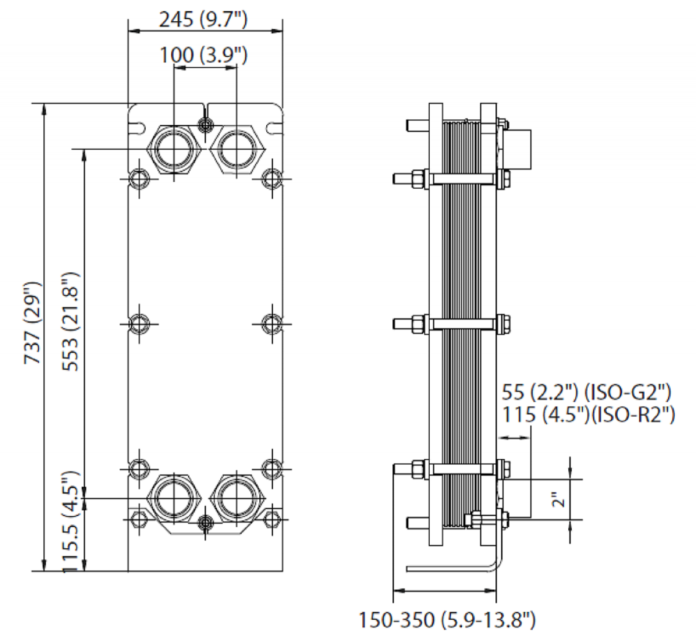 Plate Heat Exchanger On Heatforg Units