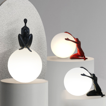 Nordic Modern Art Sculpture Desk Light - Factory Price Resin LED Table Lamps for Home Decor