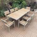 Outdoor wood-plastic tables and chairs