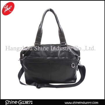 cool design shoulder bag/pu leather handbag/black fashion satchel bag