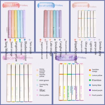 DELI NN0600 Fluorescent Marker Pen - Large Capacity for Students