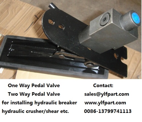single way pedal valve for excavator breaker ,double way pedal valve
