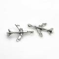 3D Airplane Alloy Plane Charm For Bracelet Earring Necklace Pendant DIY Making