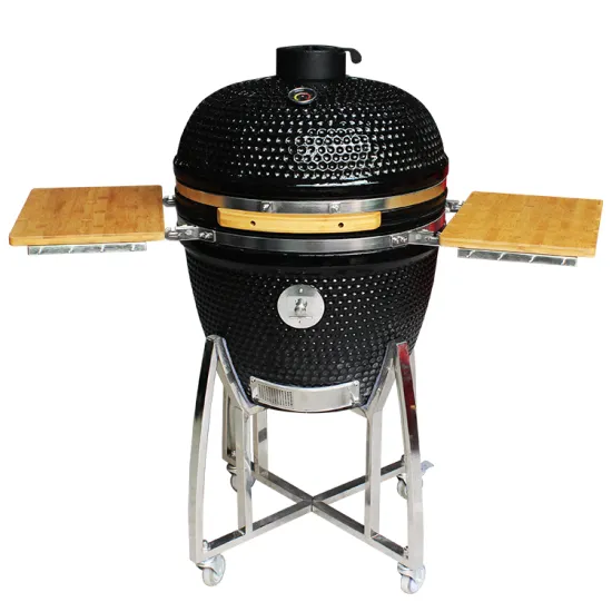 Auplex Ceramic Barbecue 23.5'' inch Outdoor Kitchen Smoker BBQ Rotisserie Kamado Grill