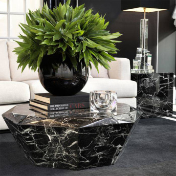 Diamond Cutting Marble Table Home Furniture