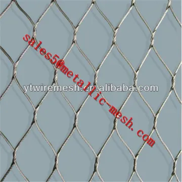 handwoven steel wire rope mesh fence