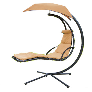 Outdoor Hanging Curved Steel Chaise Lounge
