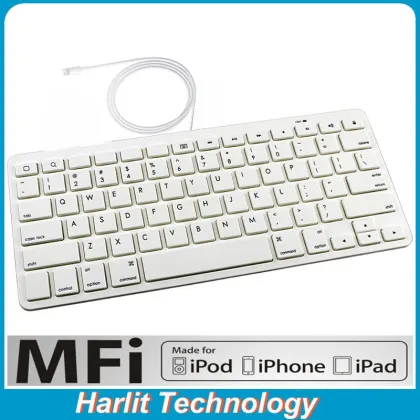 MFI Certificated Wired Keyboard For iPad Pro For Apple iPhone 6s Plus USB Wired Keyboard MFI Certificated