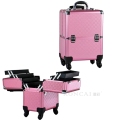 2017 Hot Selling High quality Trolley Pink Cosmetic Case