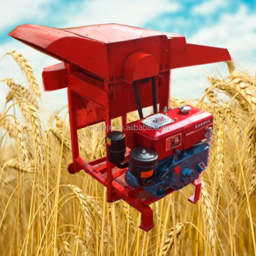 Portable Wheel-Mounted Small Mobile Rice Thresher for Mini Farm Use