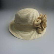 Ladies Elegant Paper Straw Hat With Big Flower
