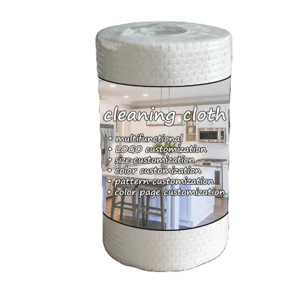 Customizable Reusable Nonwoven Printed Kitchen Cleaning Cloth Jumbo Roll Wipes