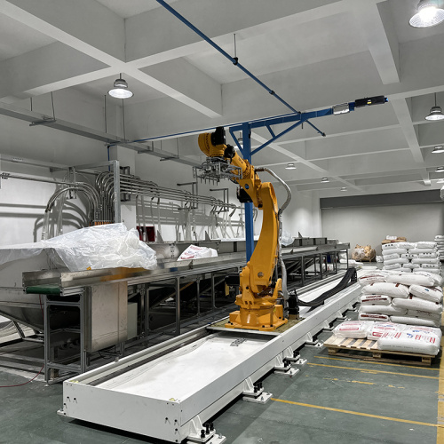 Mesin pengosongan tas robot yang membongkar otomatis