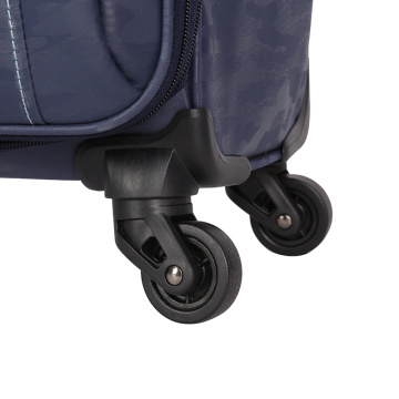 Fabric Polyester suitcase with simple front spinner wheels