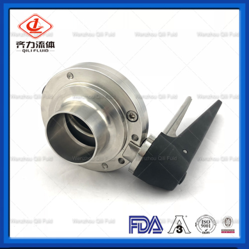 Food Grade Stainless Steel Sanitary Manual Butterfly Valve