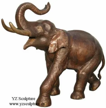 Antique Bronze Elephant Sculpture (BAS-G009)