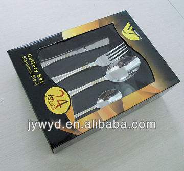 24 pcs stainless steel cutlery set in gift box