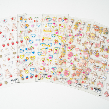 Modern Style Nail Stickers - Rabbit, Bear, Fruit Design for DIY Nail Art and Kids Decor