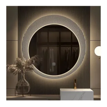 Wall-Mounted Touch Switch Smart LED Bath Mirror