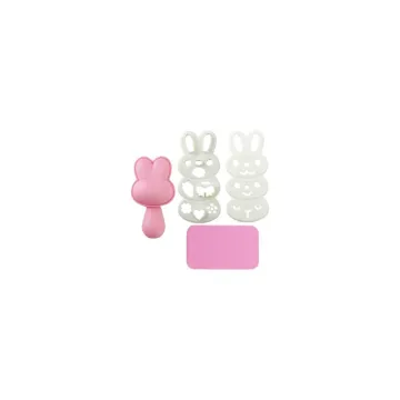 Newest Plastic bento onigiri bunny sushi japanese Rice Molds with seaweed nori cutter