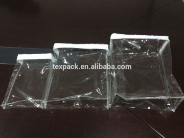 Clear PVC/Vinyl plastic zipper bag for the fleece blanket free sample