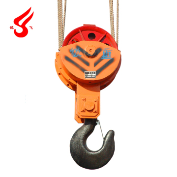 Sistem crane ringan rantai ganda 5 ton dengan 2 hoist sheave dan hook putar