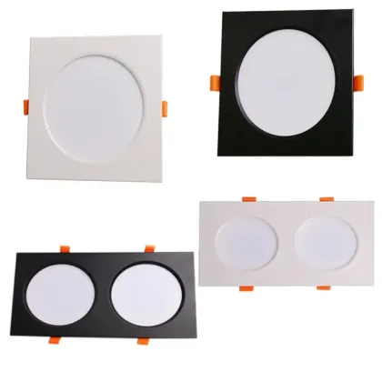 LED Downlight Die-Casting Aluminium Square Double Head Recessed Indoor Lighting