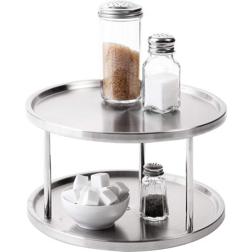 2-Tier 360-Degree Lazy Susan Turntable Organizer