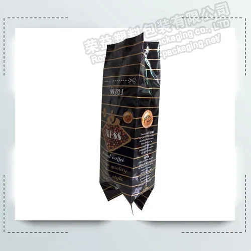 Four Side Sealing  Valve Gusset Coffee Pouches