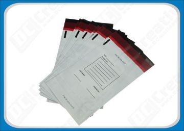 Opaque Plastic Security Tamper Evident Bags For Receipts , Checks