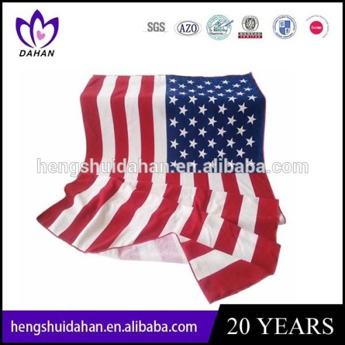 promotional customized America printed microfiber beach towel