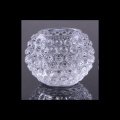 Portavelas redondo de cristal con forma de diamante