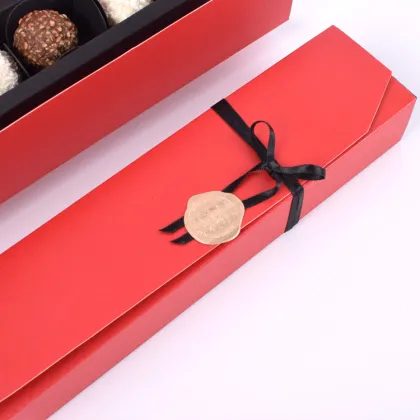 Black Rectangle Chocolate Paper Box Dessert Packaging Box
