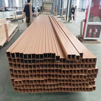 U-Shaped Wood Grain Aluminum Square Baffle Ceiling