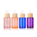 30ml frosted glass dropper 1oz bamboo dropper bottle