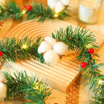 Cotton Christmas Pine Cone Light String - Rattan Pine Jarum Tembaga Kawat LED Lampu Natal Untuk Dekorasi Thanksgiving