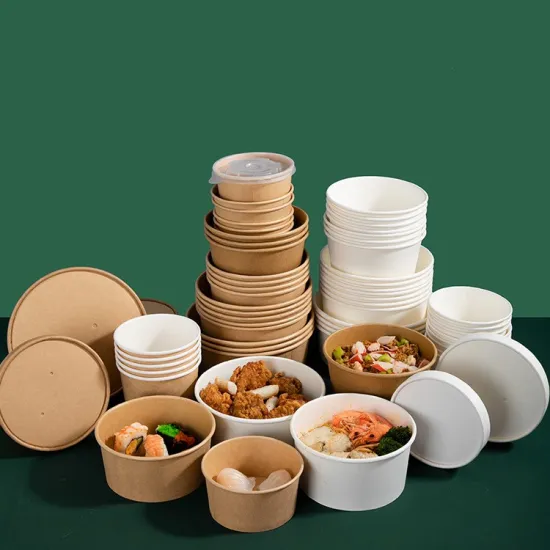 Biodegradable Takeaway Kraft Soup Salad Paper Bowl