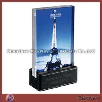 Table Block Vertical Acrylic Magnet Photo Frame