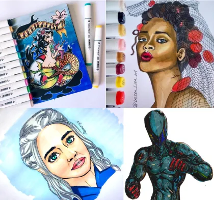 sketch Dual Tip alchohol marker twin markers pens