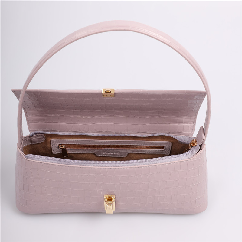 Light purple shoulder bag for shopping