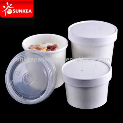 16 oz paper soup cups with paper lids