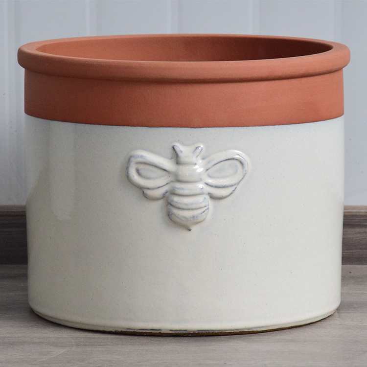 Portable Ceramic Decorative Glaze Bee Pot Ceramic Pots Bonsai Pot Ceramic For Outdoor Plants4