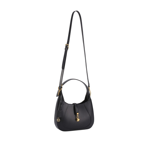 Trendy Black Half Moon Shoulder Crossbody Bag