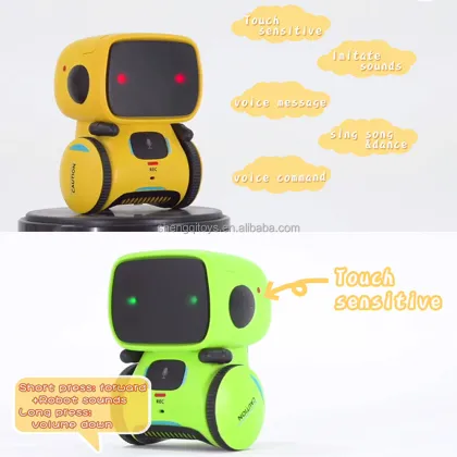 Interactive Kids Robot Toy: Voice-Controlled, Touch-Sensor, Dancing, Singing, and Recording Smart Robot Companion
