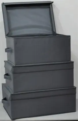 Grey Lided Storage Box -S