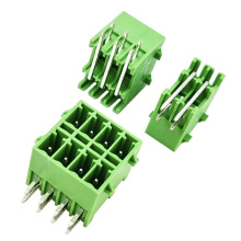 3.81MM pitch 90° degree right angle double bank thin male pin Plug-in terminal connector with winged lock buckle