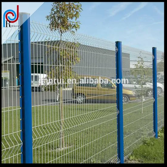 panrui Curving fencing / 3D galvanized PVC coated welded wire mesh fence factory