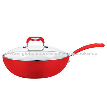 30cm Forged Aluminum Ceramic Coating Wok, FDA- and LFGB-certified